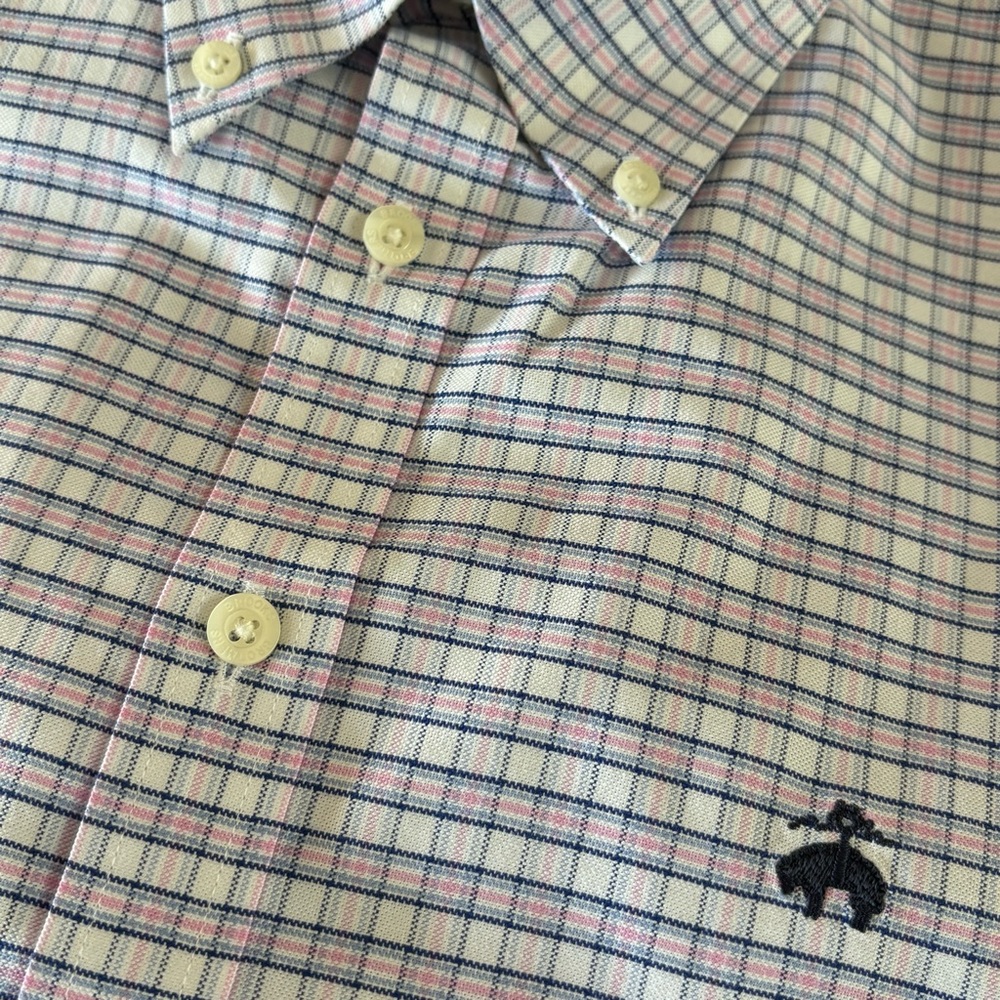 Brooks Brothers Blue and Purple Plaid Button-Down Shirt - Picture 7 of 8